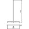 Simple wooden fence stand | with matching top part | Top of wood mobile fence standgalvanized, 1000 mm